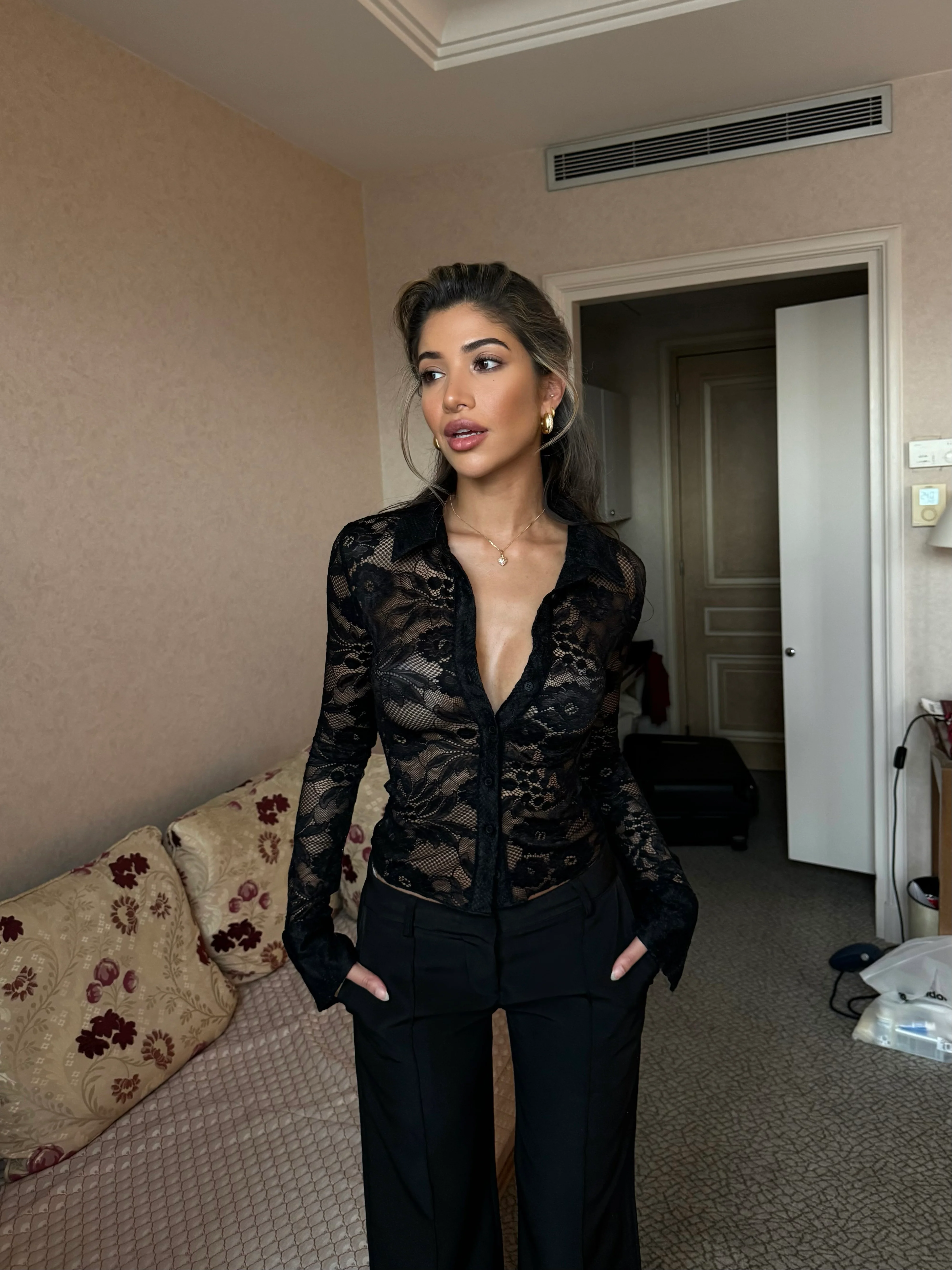 Look #2 Pretty Lace Top & Livia Suit Pants